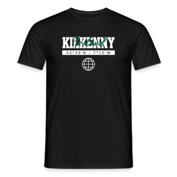 Kilkenny Irland Koordinaten Reise Souvenir - Männer T-Shirt - Schwarz - Vorne - AI Model Male 178 light (178cm)