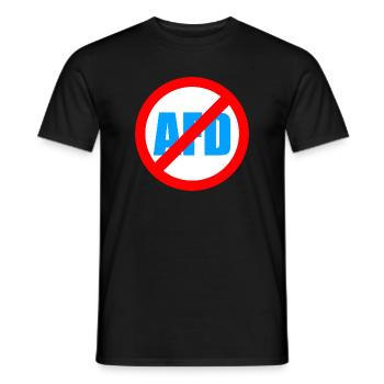 No AFD FCK AFD Protest Links Antifa - Männer T-Shirt - Schwarz - Vorne - AI Model Male 178 light (178cm)