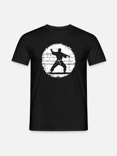 Karateka Zeichnung - Männer T-Shirt - Schwarz