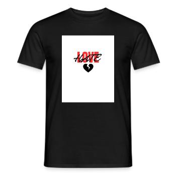 Hassliebe, gebrochenes Herz Valentinsgeschenk - Männer T-Shirt - Schwarz - Vorne - AI Model Male 178 light (178cm)