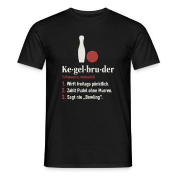 Kegelbruder Definition – lustiges Kegeln Shirt - Männer T-Shirt - Schwarz - Vorne - AI Model Male 178 light (178cm)