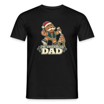 The Gingerbread Dad – Lebkuchen Papa - Männer T-Shirt - Schwarz - Vorne - AI Model Male 178 light (178cm)