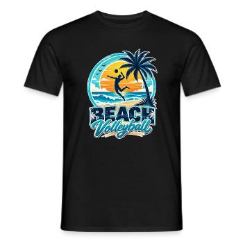Beach Volleyball Paradise – Summer & Beach Vibes - Männer T-Shirt - Schwarz - Vorne - AI Model Male 178 light (178cm)