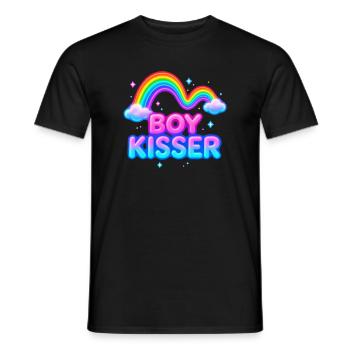 Jungenküsser - Männer T-Shirt - Schwarz - Vorne - AI Model Male 178 light (178cm)