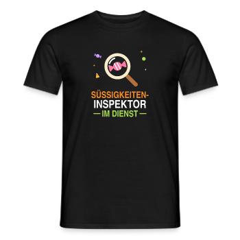 Süßigkeiten-Inspektor im Dienst – Halloween - Männer T-Shirt - Schwarz - Vorne - AI Model Male 178 light (178cm)