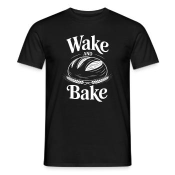 Wake and Bake Bread Emblem - Männer T-Shirt - Schwarz - Vorne - AI Model Male 178 light (178cm)