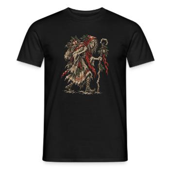 Weihnachten Licho Slawische Folklore Wintergeist - Männer T-Shirt - Schwarz - Vorne - AI Model Male 178 light (178cm)