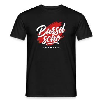 Bassd scho Franken Dialekt Pinsel - Männer T-Shirt - Schwarz - Vorne - AI Model Male 178 light (178cm)