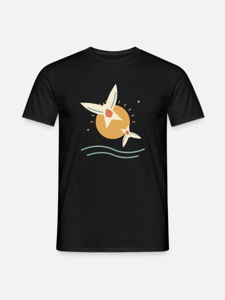 Schwalben bei Sonnenaufgang - Männer T-Shirt - Schwarz