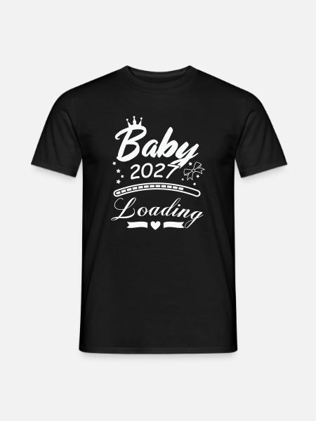 Baby 2027 Loading Logo Tee - Männer T-Shirt - Schwarz