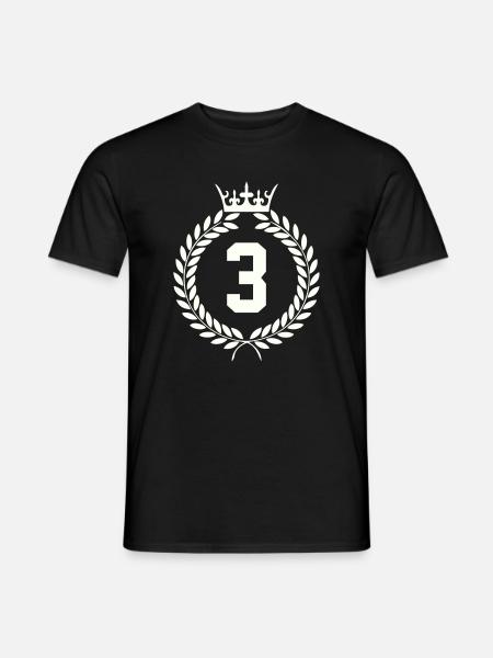 Drei Siegeskronen-Emblem - Männer T-Shirt - Schwarz