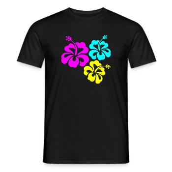 Hibiskus Hibiskusblüte - Männer T-Shirt - Schwarz - Vorne - AI Model Male 178 light (178cm)