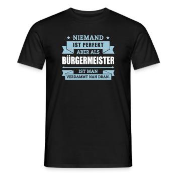 Funshirt Bürgermeister - Männer T-Shirt - Schwarz - Vorne - AI Model Male 178 light (178cm)