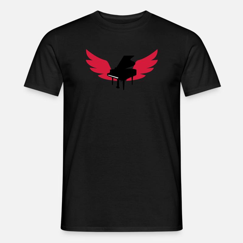 Piano / Klavier - Männer T-Shirt - Schwarz