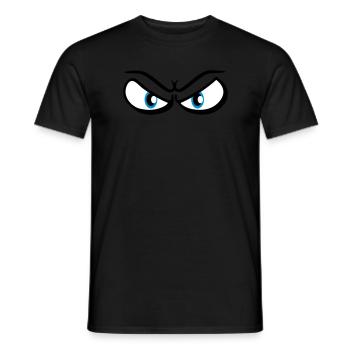 Augen böse gefährlich - Männer T-Shirt - Schwarz - Vorne - AI Model Male 178 light (178cm)