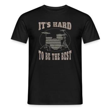 C'EST DIFFICILE D'ÊTRE LE MEILLEUR cadeau de batteur - T-shirt homme - noir - Devant - AI Model Male 178 light (178cm)