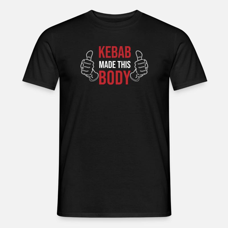 Kebab Made This Body - Männer T-Shirt - Schwarz
