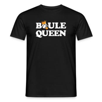 Tenue Boule Queen Queen pour les joueurs de boule à - T-shirt homme - noir - Devant - AI Model Male 178 light (178cm)