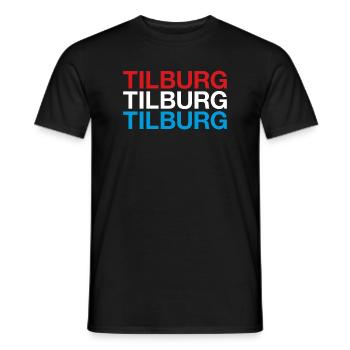 TILBURG Netherlands Niederlande Flagge - Männer T-Shirt - Schwarz - Vorne - AI Model Male 178 light (178cm)