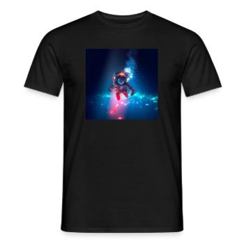 Astronaute en haute mer - T-shirt homme - noir - Devant - AI Model Male 178 light (178cm)