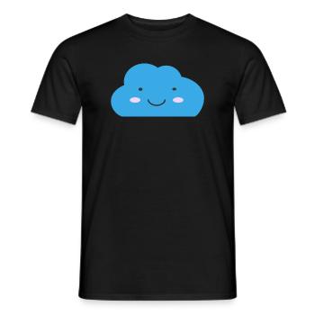 Kawaii-Wolke - Männer T-Shirt - Schwarz - Vorne - AI Model Male 178 light (178cm)