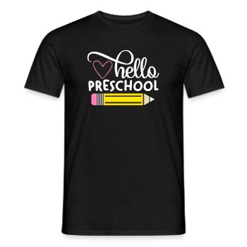 Bonjour préscolaire - T-shirt homme - noir - Devant - AI Model Male 178 light (178cm)