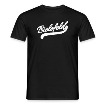 Bielefeld Rétro - T-shirt homme - noir - Devant - AI Model Male 178 light (178cm)