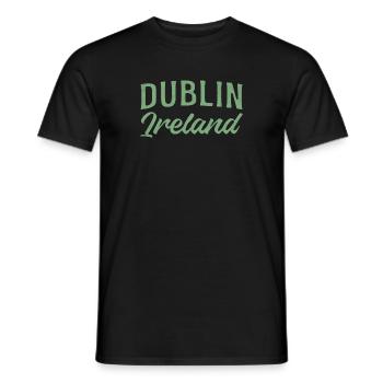 Dublin Ireland Vintage Font - Men's T-Shirt - black - Front - AI Model Male 178 light (178cm)