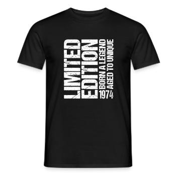 Limited Edition 1974 geboren - 50 Jahre Geburtstag - Männer T-Shirt - Schwarz - Vorne - AI Model Male 178 light (178cm)