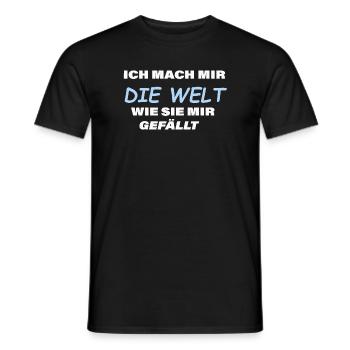 Ich mach mir die Welt ... - Männer T-Shirt - Schwarz - Vorne - AI Model Male 178 light (178cm)