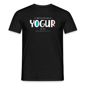 Yogourt à l’ail (noir) - T-shirt homme - noir - Devant - AI Model Male 178 light (178cm)