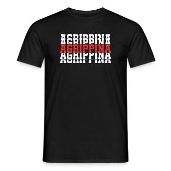 Agrippina t-shirt stacked text gift t-shirt - Men's T-Shirt - black - Front - AI Model Male 178 light (178cm)
