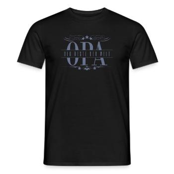 Grandpa the best in the world gift for his birthday - Men's T-Shirt - black - Front - AI Model Male 178 light (178cm)