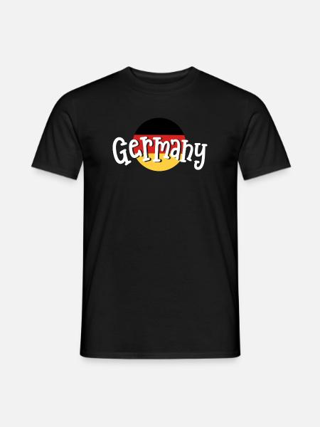 Deutschland Deutsche Flagge - Männer T-Shirt - Schwarz