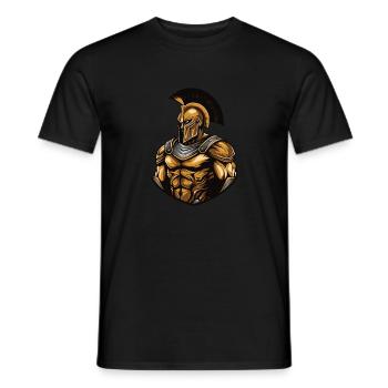 Spartan Gladiator Muscles - Men's T-Shirt - black - Front - AI Model Male 178 light (178cm)