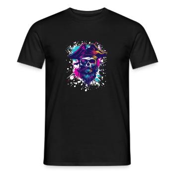 Crâne de pirate - T-shirt homme - noir - Devant - AI Model Male 178 light (178cm)