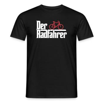 Der Radfahrer - Männer T-Shirt - Schwarz - Vorne - AI Model Male 178 light (178cm)