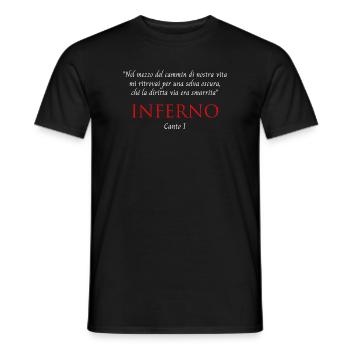 Inferno Canto I Göttliche Komödie Nel mezzo del cammin - Männer T-Shirt - Schwarz - Vorne - AI Model Male 178 light (178cm)