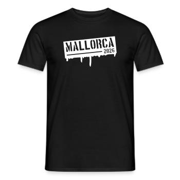 Mallorca 2026 - Men's T-Shirt - black - Front - AI Model Male 178 light (178cm)