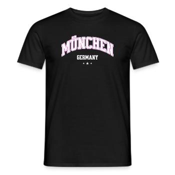 München Neonbogen Flair - Männer T-Shirt - Schwarz - Vorne - AI Model Male 178 light (178cm)
