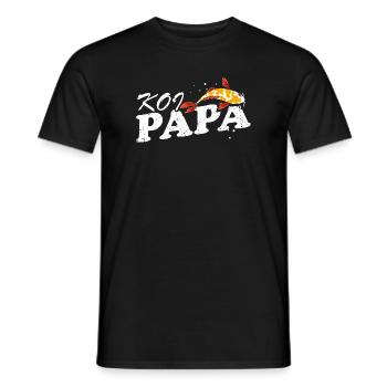Koi Papa Étang Drôle Papa Éleveur de Poissons Fierté - T-shirt homme - noir - Devant - AI Model Male 178 light (178cm)