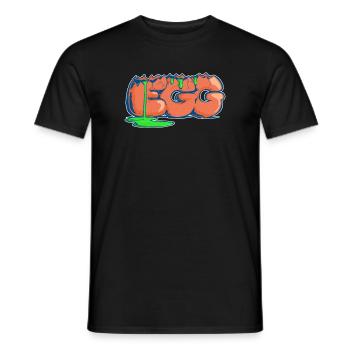 Ei, gezogenes Wort - Männer T-Shirt - Schwarz - Vorne - AI Model Male 178 light (178cm)