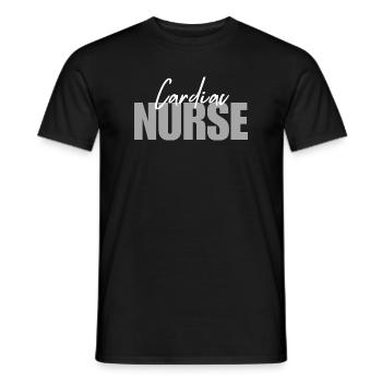 Cardiac Nurse EKG Cardiology RN - Men's T-Shirt - black - Front - AI Model Male 178 light (178cm)