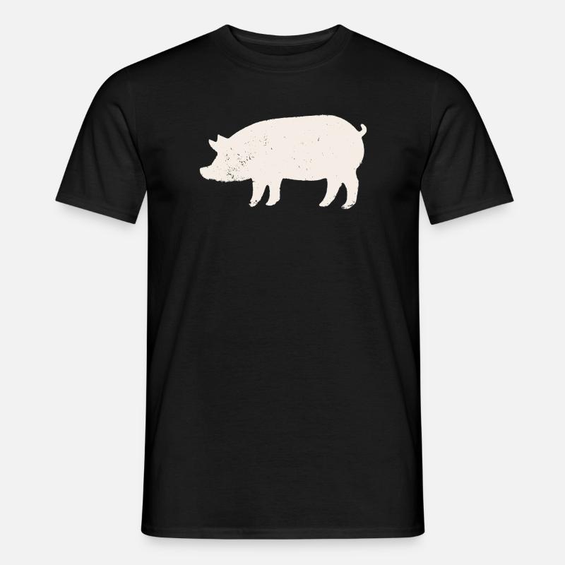 Schwein - Männer T-Shirt - Schwarz