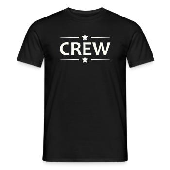 Crew Sternen Retro Badge - Männer T-Shirt - Schwarz - Vorne - AI Model Male 178 light (178cm)