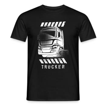 Camion camionneur - T-shirt homme - noir - Devant - AI Model Male 178 light (178cm)