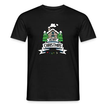 Idée cadeau joyeux noël - T-shirt homme - noir - Devant - AI Model Male 178 light (178cm)