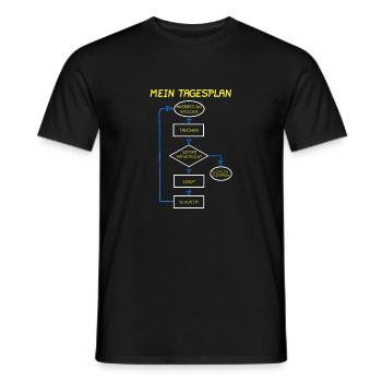 Mon plan du jour Plongeur Scuba Drôle Safari de plongée - T-shirt homme - noir - Devant - AI Model Male 178 light (178cm)