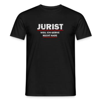 Lawyer Because I like to be right Funny lawyers - Men's T-Shirt - black - Front - AI Model Male 178 light (178cm)