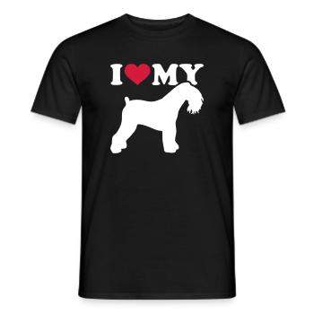Kerry Blue Terrier - Männer T-Shirt - Schwarz - Vorne - AI Model Male 178 light (178cm)